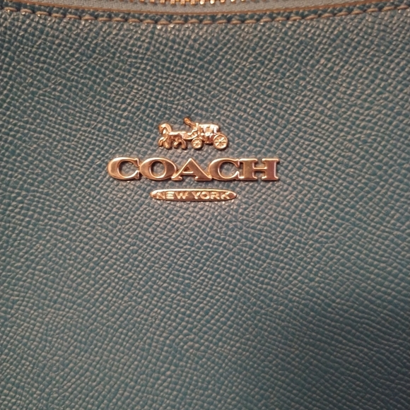 Coach Purse Teal - Picture 4 of 8